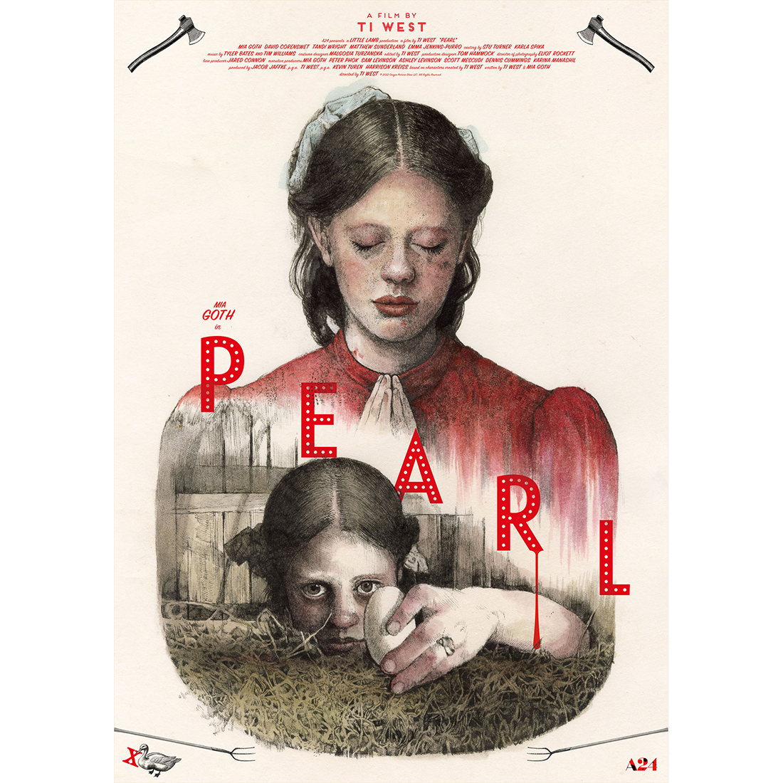 映画『Pearl パール』日本版オルタナティブポスター｜ヒグチユウコ 