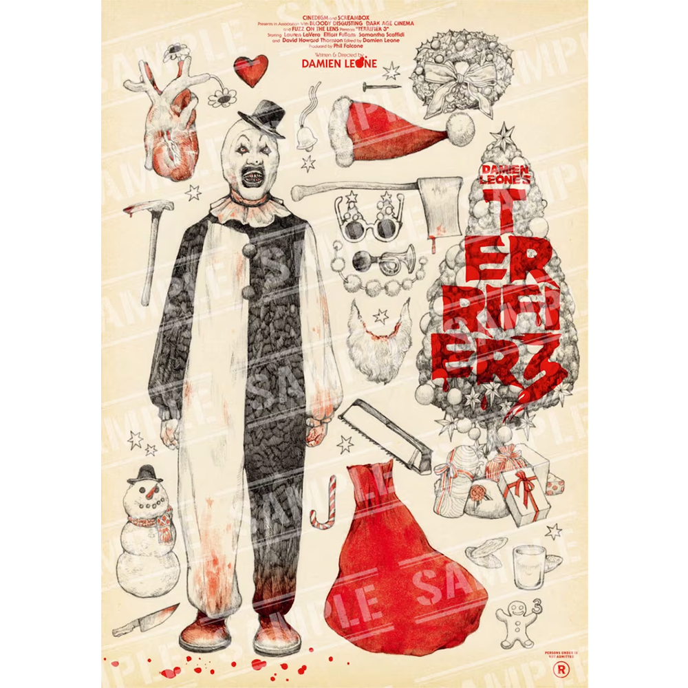 映画『テリファー 聖夜の悪夢』オルタナティブポスター｜ヒグチユウコ 